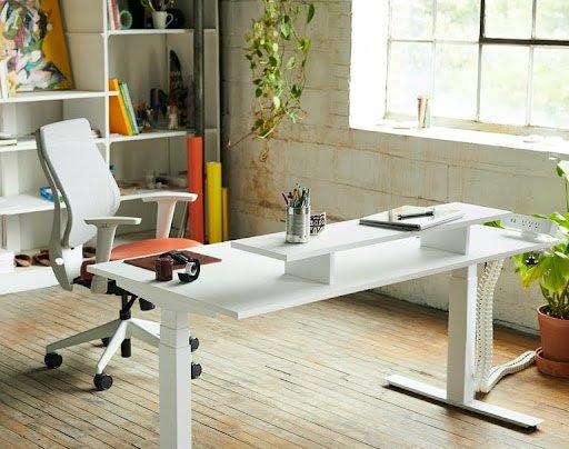Desk in ergonomic home office