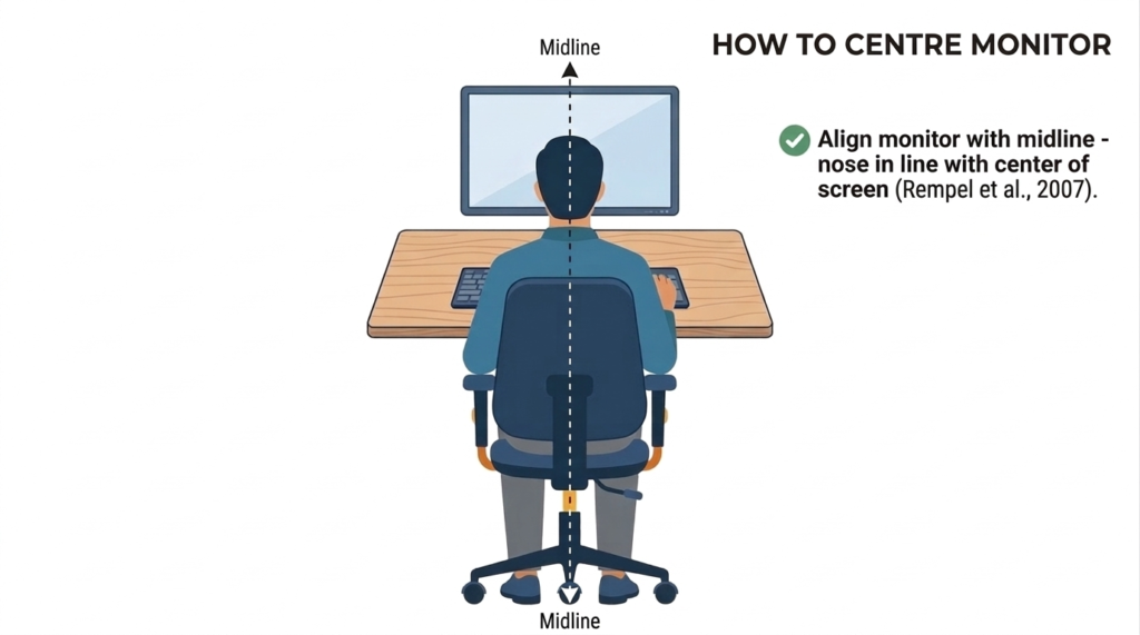 Diagram showing monitor centring